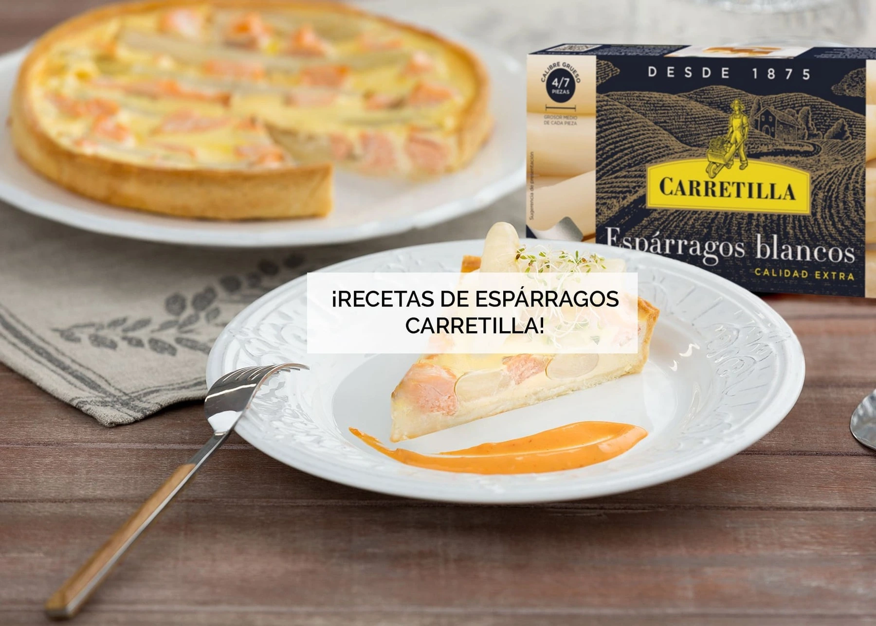 Banner receta de espárragos carretilla