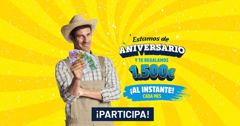 Estamos de aniversario y te regalamos 1.500€